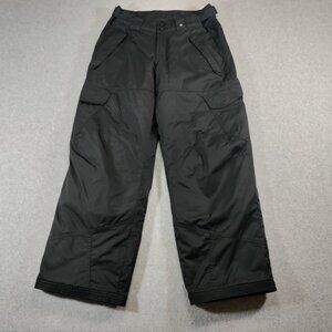 Polar Edge Cargo Snow Pants Mens Small Black Insulated Nylon Snowboard Outdoor